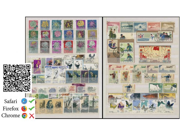 including Hsuan Tung, CIP, ROC, PRC CS and others. Strong in PRC stamps, especially CS series issues. Large quantity. Please 