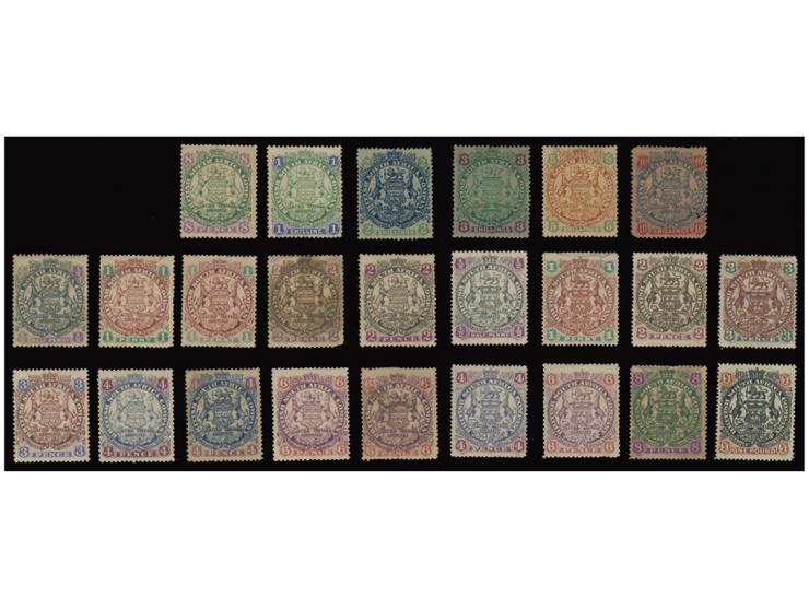 all mint, some no gum. Toned but the 1P fresh MH with lovely original gum. F-VF.