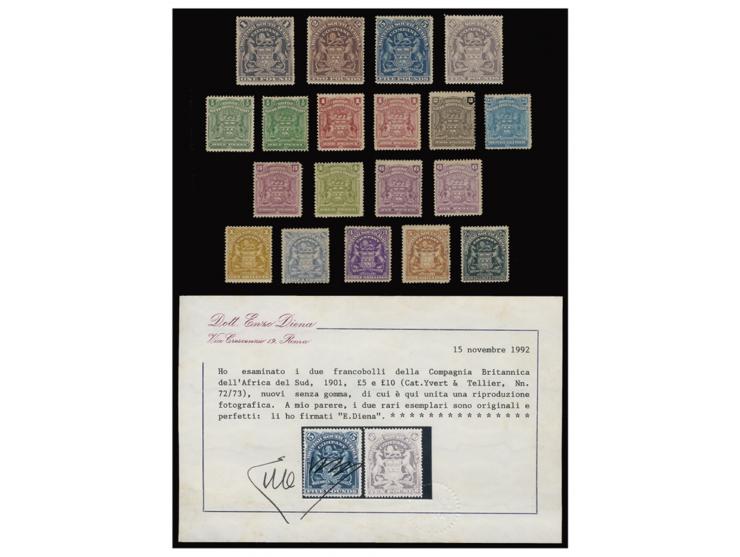 all mint but 5P &amp; 10P no gum. 5P &amp; 10P with certificate attached.